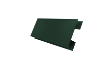 Планка H-образная Блок-Хаус новый Grand Line 0,45 ПЭ двухсторонний с пленкой RAL 6005 зеленый мох (2м)