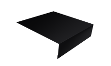 Планка лобовая/околооконная простая 190х50 0,45 Drap TX RAL 9005 черный (2м)