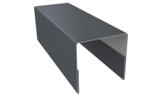 Планка П-образная заборная 20 0,5 PE lite с пленкой RAL 7024 мокрый асфальт (2,5м)