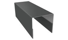 Планка П-образная заборная 20 0,5 Rooftop Бархат RAL 7016 антрацитово-серый (2м)