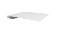 Планка завершающая Grand Line 0,5 Satin с пленкой RAL 9003 сигнальный белый (2м)