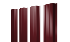 Штакетник П-образный A с прямым резом 0,45 Drap RAL 3005 красное вино