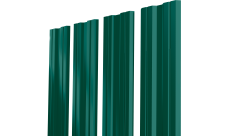 Штакетник Твин XL с прямым резом Grand Line 0,45 PE двухсторонний RAL 6005 зеленый мох