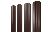 Штакетник Twin фигурный Grand Line 0,45 Drap ST lite RAL 8017 шоколад