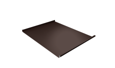 Фальц двойной стоячий Grand Line 0,5 PurPro Matt 275 с пленкой на замках RAL 8017 шоколад