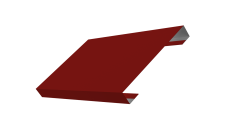 Ламель лицевая стартовая/финишная забора жалюзи Texas 80мм для калиток и ворот (с заполнением ламелями 150) 0,45 PE RAL 3011 коричнево-красный