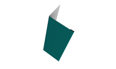 Нащельник (для калиток и ворот) 25х35 жалюзи Milan, Tokyo, Palermo 0,45 PE RAL 5021 водная синь (L1,68)