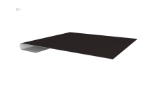 Планка завершающая 0,45 PE с пленкой RAL 9005 черный (2м)