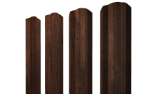 Штакетник М-образный A фигурный Grand Line 0,45 Print Premium Cherry Wood Dark FTC