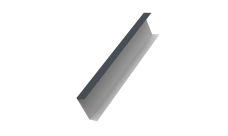 Декоративная накладка на столб универсальная 62х55 для забора жалюзи 0,5 PE RAL 7024 мокрый асфальт (2,5м)