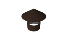 Дымник на трубу круглый d80 0,45 PE с пленкой RAL 8017 шоколад