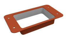 Приемник воды прямоугольный Vortex Lite PE RAL 8004 терракота