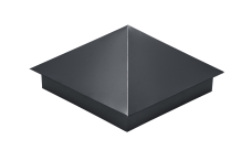 Колпак на столб 390х390мм 0,45 Drap с пленкой RAL 7024 мокрый асфальт