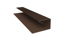 Планка П-образная завершающая сложная Корабельная Доска Grand Line 0,45 Drap TwinColor RAL 8017 шоколад (2м)