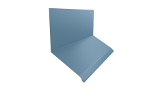 Планка примыкание верхнее к стене фальц Grand Line 150х130х20 0,45 Drap TX RAL 5024 пастельно-синий (2м)