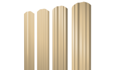 Штакетник Твин фигурный Grand Line 0,45 PE слим RAL 1014 слоновая кость