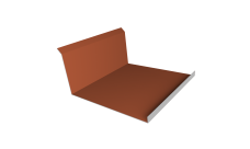 Планка примыкания нижняя 20х122х260х15 0,5 Satin Matt RAL 8004 терракота (2м)