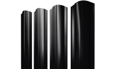 Штакетник Круглый фигурный 0,45 Drap-double TX RAL 9005 черный