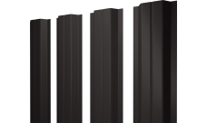 Штакетник П-образный A с прямым резом Grand Line 0,45 Drap TR RR 32 темно-коричневый