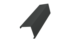 Декоративная накладка на столб универсальная угловая 60х60 для забора жалюзи 0,5 Velur X RAL 7016 антрацитово-серый (3м)