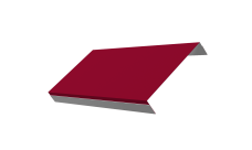 Ламель обратная стартовая/финишная забора жалюзи Texas 50мм для калиток и ворот (с заполнением ламелями 150) Grand Line 0,45 PE RAL 3003 рубиново-красный