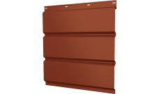 Софит металлический Классик v01 Grand Line без перфорации 0,45 PE с пленкой RAL 8004 терракота