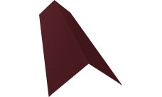 Планка конька плоского 145х145 Grand Line 0,5 Satin Matt TX RAL 3005 красное вино (3м)