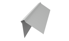 Планка конька плоского 220х50х220 Grand Line 0,45 Drap ТХ RAL 7047 телегрей 4 (2м)