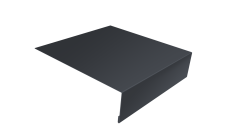 Планка лобовая/околооконная простая 190х50 0,45 Drap TwinColor RAL 7024 мокрый асфальт (2м)