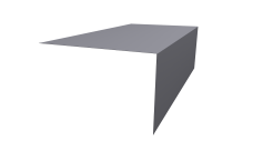 Планка околооконная фальц Grand Line 0,5 Сатин с пленкой RAL 7004 сигнальный серый (2м)
