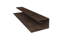 Планка П-образная завершающая сложная (КД) 0,45 Print-Double Elite Antique Wood (2м)