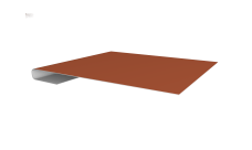 Планка завершающая 0,45 PE с пленкой RAL 8004 терракота (2м)
