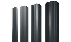 Штакетник М-образный A фигурный Grand Line 0,45 PE-Double RAL 7016 антрацитово-серый
