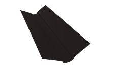 Планка ендовы верхней фигурной 100х100 Grand Line 0,5 Сатин матовый RAL 9005 черный (2м)