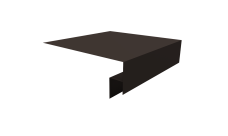 Планка околооконная сложная Блок-Хаус новый 250х50х27 Grand Line 0,5 Атлас с пленкой RR 32 темно-коричневый (3м)