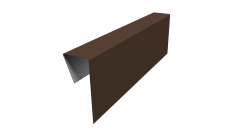 Планка приемная оконная фибросайдинга 0,5 Satin с пленкой RAL 8017 шоколад (3м)