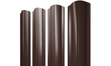 Штакетник Круглый фигурный Grand Line 0,45 PE lite RAL 8017 шоколад