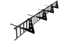 Снегозадержатель решетчатый на натуральную/керамическую черепицу RAL 9005 (профиль до 50мм) комплект