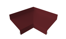 Угол отлива внутренний 50 0,45 Drap TX с пленкой RAL 3005 красное вино