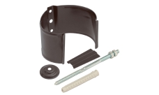 Кронштейн трубы на кирпич 100 мм матовый RAL 8017