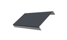 Ламель обратная стартовая/финишная забора жалюзи Texas 50мм для калиток и ворот (с заполнением ламелями 150) Grand Line 0,5 PE RAL 7024 мокрый асфальт