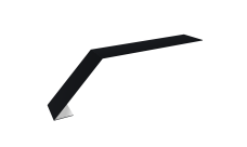 Планка карнизная для мягкой кровли 100х60 Grand Line 0,5 PurPro Matt 275 RAL 9005 черный (2м)