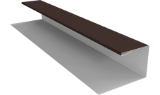 Планка П-образная Блок-Хаус новый Grand Line 0,5 PurLite матовый RAL 8017 шоколад (2м)