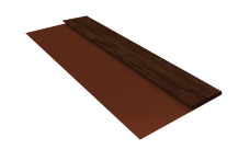 Планка стартовая Блок-Хаус новый Grand Line 0,45 Принт Элит Бразильская вишня TwinColor (2м)