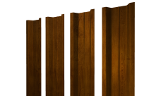 Штакетник П-образный B с прямым резом Grand Line 0,45 Print Premium Golden Wood Intense FTC