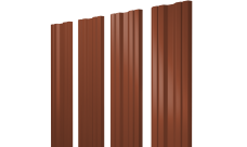 Штакетник Twin с прямым резом 0,45 PE RAL 8004 терракота