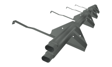 Снегозадержатель трубчатый для натуральной черепицы Стандарт RAL 7005 3м (профиль до 50мм)