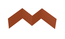 Угол внутренний фибросайдинга Grand Line 0,5 Satin с пленкой RAL 8004 терракота (2м)