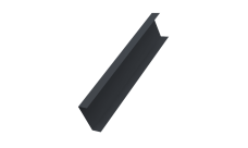 Декоративная накладка на столб универсальная 80х80 для забора жалюзи 0,45 Drap-double TX RAL 7024 мокрый асфальт (3м)