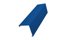 Декоративная накладка на столб универсальная угловая 80х80 для забора жалюзи Grand Line 0,45 PE RAL 5005 сигнальный синий (3м)